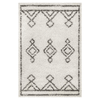 Large Rug Off-White Rug Boho Look Design With a Diamond Pattern 5' 3" x 7' 7"