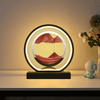 Sand PaintingBlack Round Red Table Lamp