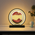 Sand PaintingBlack Round Red Table Lamp
