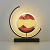 Relaxing Sand Art Black Red Moon Hourglass Table lamp