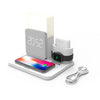 4 in 1 Fast Wireless Charger Station & Lamp With Alarm Clock