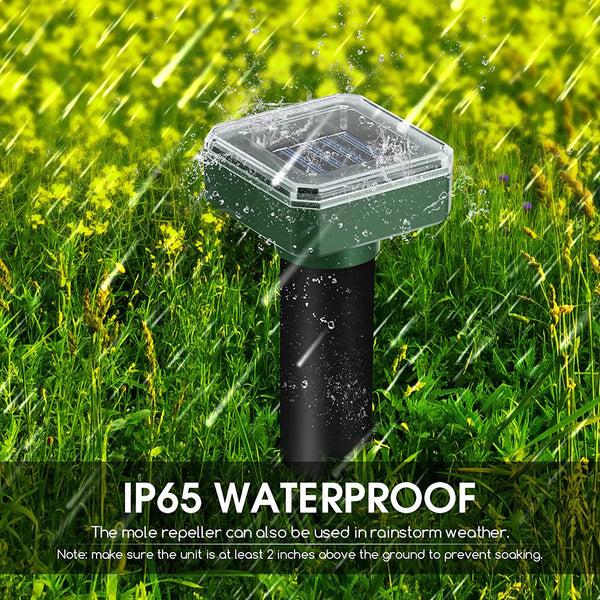 Outdoor Waterproof Solar Mole Snake and Mouse Repellent, 4 Pcs