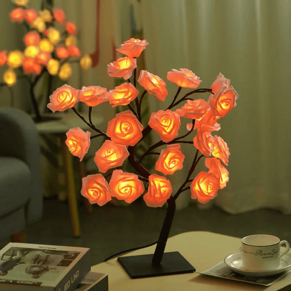 Romantic Rose LED Table Lamp – Elegant Decorative Lighting for Home, Weddings & Gifts