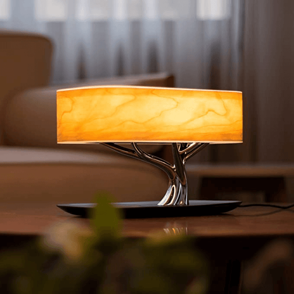 Bedside Bonsai Tree LED Lamp with Bluetooth Speaker, Wireless Charger, Desk Lamp for All Phones