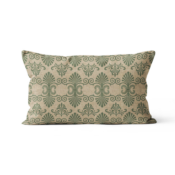 Green aesthetic shape Sofa Pillow Cover
