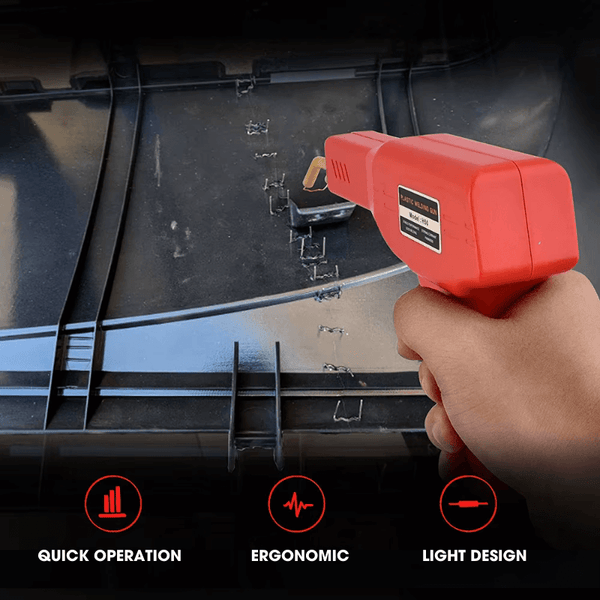 Plastic Welder Gun with 400 Staples – Hot Stapler Welding Machine for Car Bumper & PVC Repair
