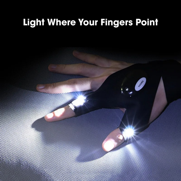 LED Flashlight Gloves – Hands-Free Lighting for Work, Fishing & Outdoor Tasks