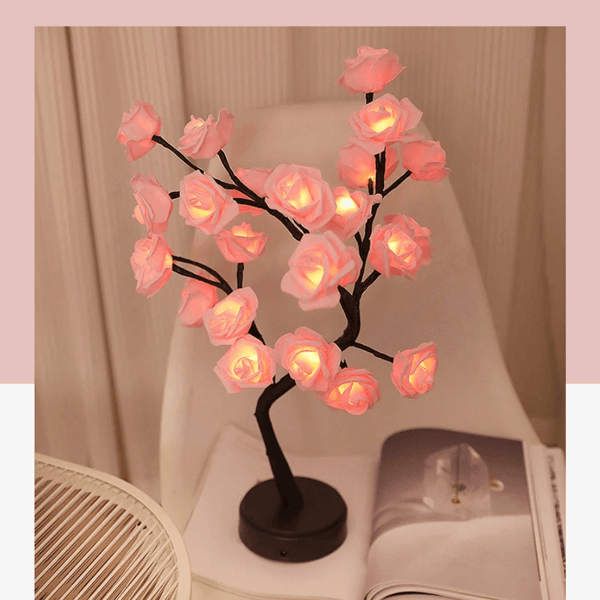 Romantic Rose LED Table Lamp – Elegant Decorative Lighting for Home, Weddings & Gifts