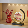 Relaxing Sand Art Black Red Moon Hourglass Table lamp