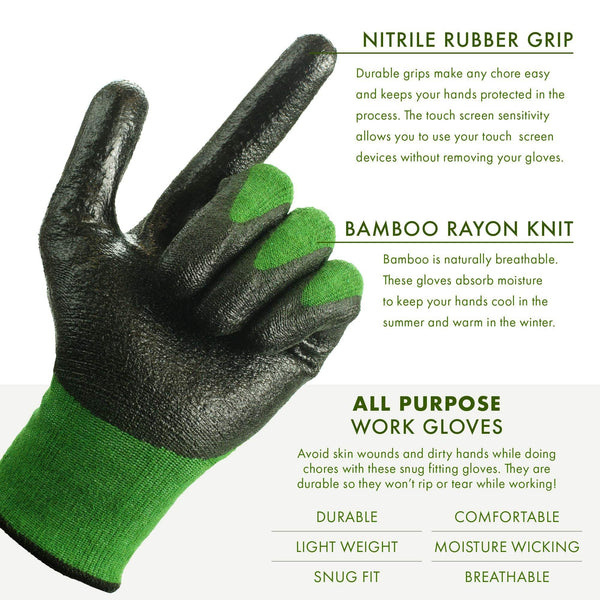 Unisex Bamboo Garden Gloves