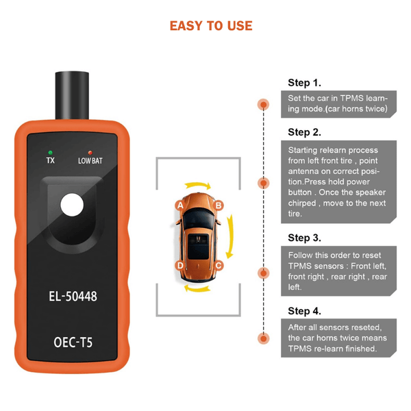 TPMS Sensor Reset Tool for GM – EL-50448 Tire Pressure Monitor Activation Tool