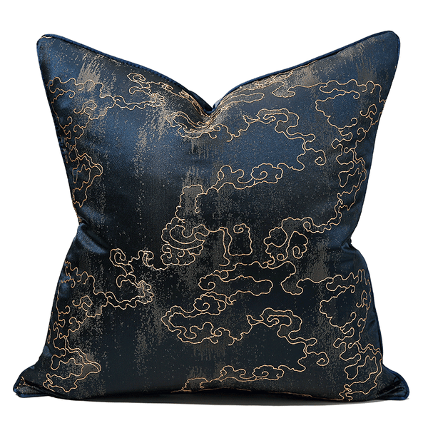 Blue Luxury Sofa Pillow Cover