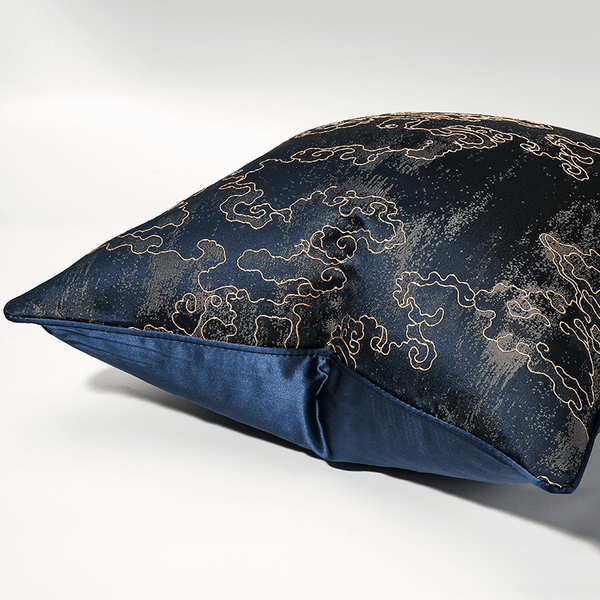 Blue Luxury Sofa Pillow Cover
