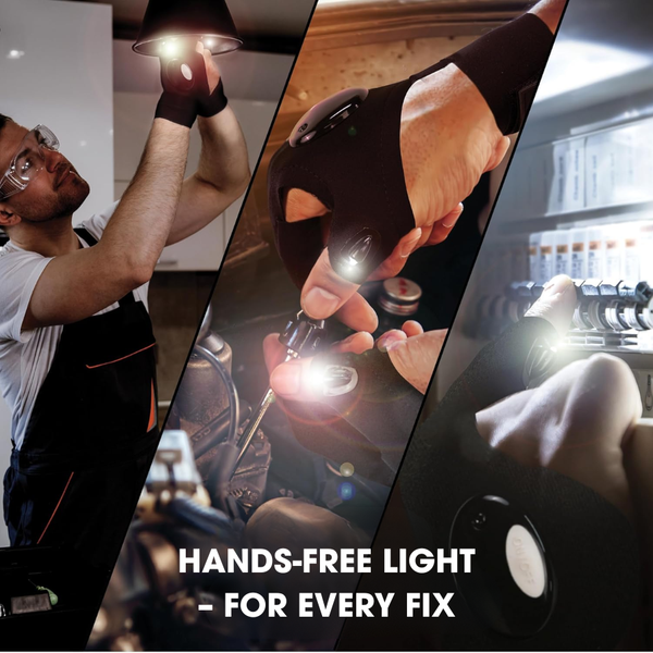 LED Flashlight Gloves – Hands-Free Lighting for Work, Fishing & Outdoor Tasks