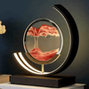 Relaxing Sand Art Black Red Moon Hourglass Table lamp