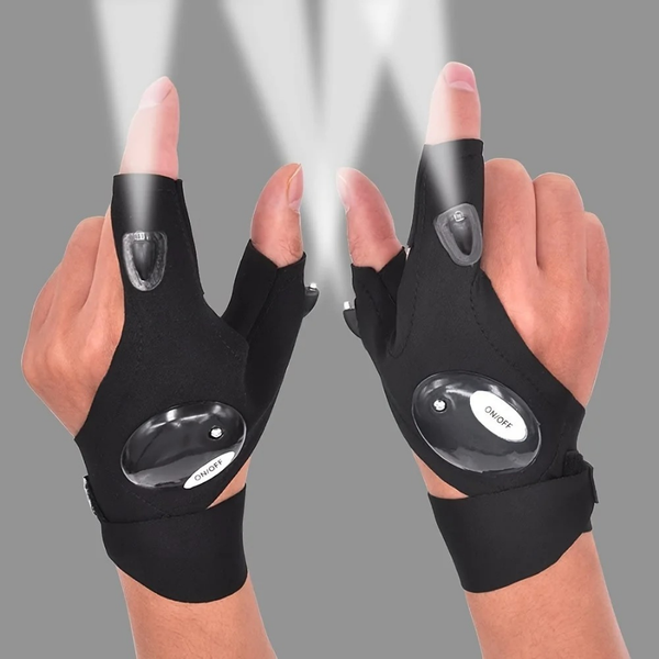 LED Flashlight Gloves – Hands-Free Lighting for Work, Fishing & Outdoor Tasks