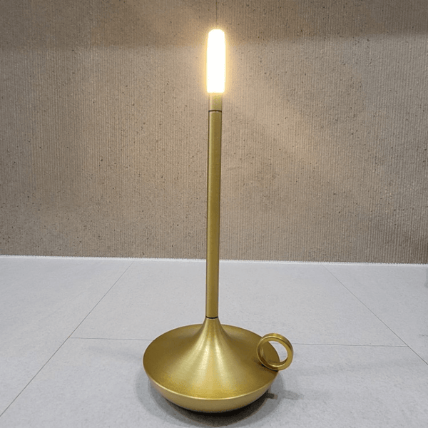 Gold Candle Table lamp for bedroom Rechargeable Wireless touch lamp