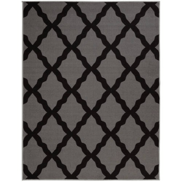 Non-Slip Moroccan Carpet, Dark Gray Legacy, 3'3" x 5'