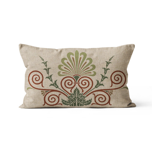 Green aesthetic shape Sofa Pillow Cover