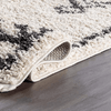 Large Rug Off-White Rug Boho Look Design With a Diamond Pattern 5' 3" x 7' 7"