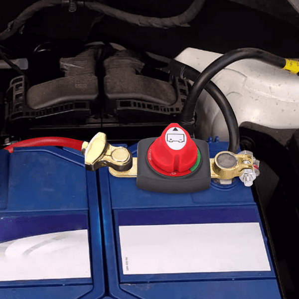 Battery Disconnect Switch 12-48V - Power Cut Master Isolator for Cars, RVs & Boats