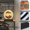 Sand PaintingBlack Round Red Table Lamp