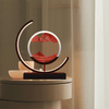 Relaxing Sand Art Black Red Moon Hourglass Table lamp