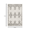 Large Rug Off-White Rug Boho Look Design With a Diamond Pattern 5' 3" x 7' 7"