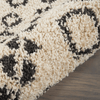 Large Moroccan Cream Rug with Rustic Diamond Design, 7'10" x 10'6"