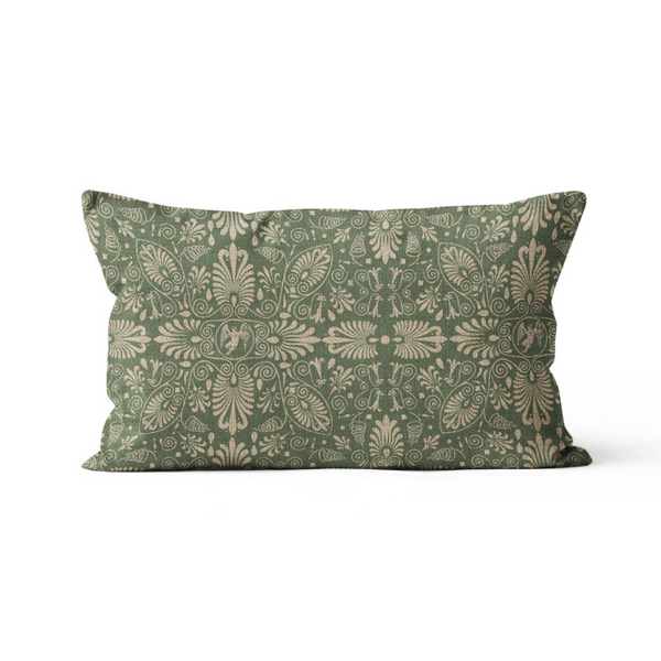 Green aesthetic shape Sofa Pillow Cover