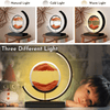 Relaxing Sand Art Black Red Moon Hourglass Table lamp