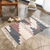 Geometric Boho Rug, Hand Woven Cotton Linen, 2' x 3'