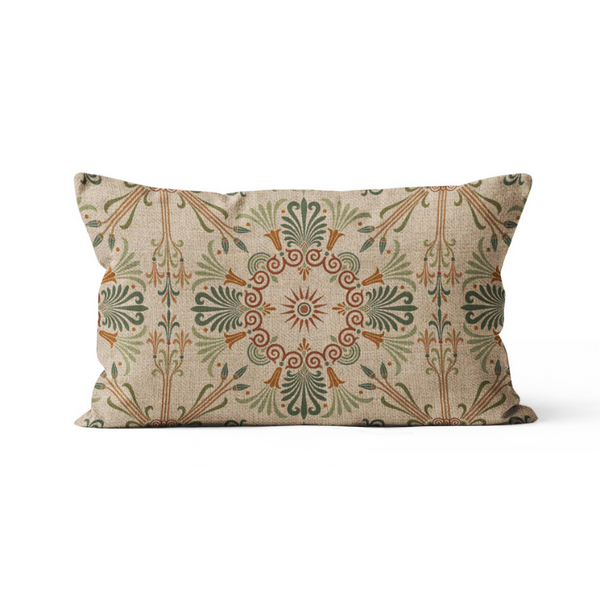 Green aesthetic shape Sofa Pillow Cover