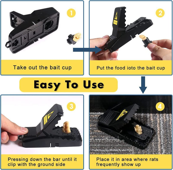 Quick Effective Sanitary Safe Mouse Trap, 6 Pack