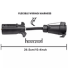 7-Way RV Blade to 7-Pin Round Trailer Adapter – Plug-and-Play, Weatherproof Wiring Connector
