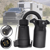7-Way RV Blade to 7-Pin Round Trailer Adapter – Plug-and-Play, Weatherproof Wiring Connector