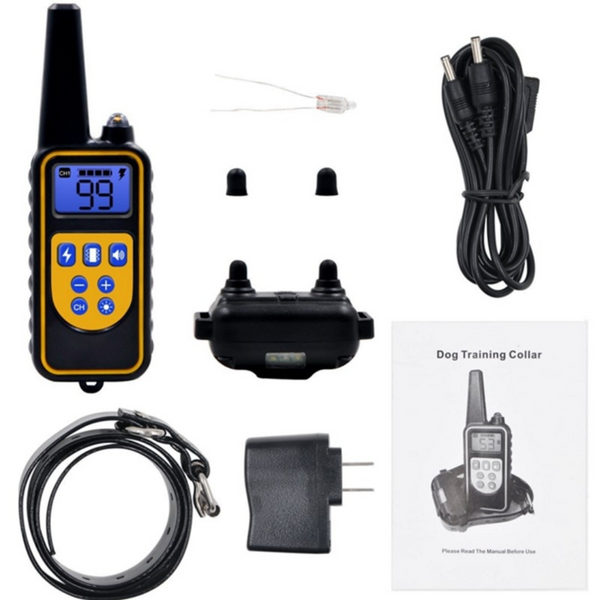 800m Waterproof Rechargeable Dog Training Collar with Remote Control